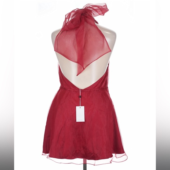 Lovers & Friends Heartbreaker Red Tulle Mini Dress Women’s XL - Picture 4 of 8